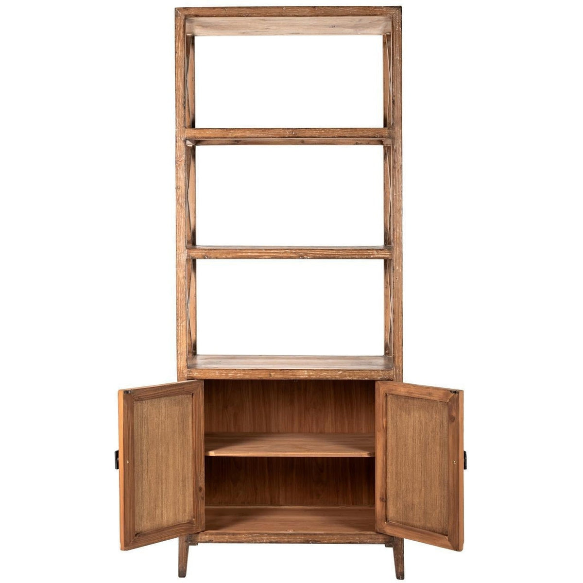 Rogelio Bookcase / Room Divider Antique Natural-Olde Door Company-Blue Hand Home