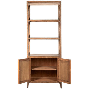 Rogelio Bookcase / Room Divider Antique Natural-Olde Door Company-Blue Hand Home