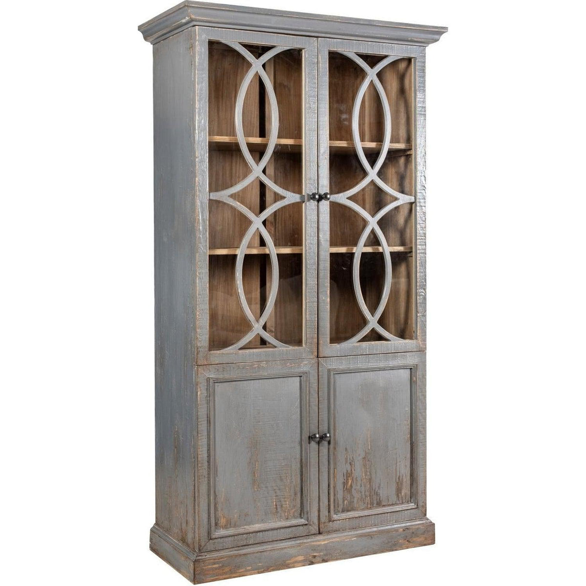Tiana Tall Cabinet Antique Peppercorn-Olde Door Company-Blue Hand Home