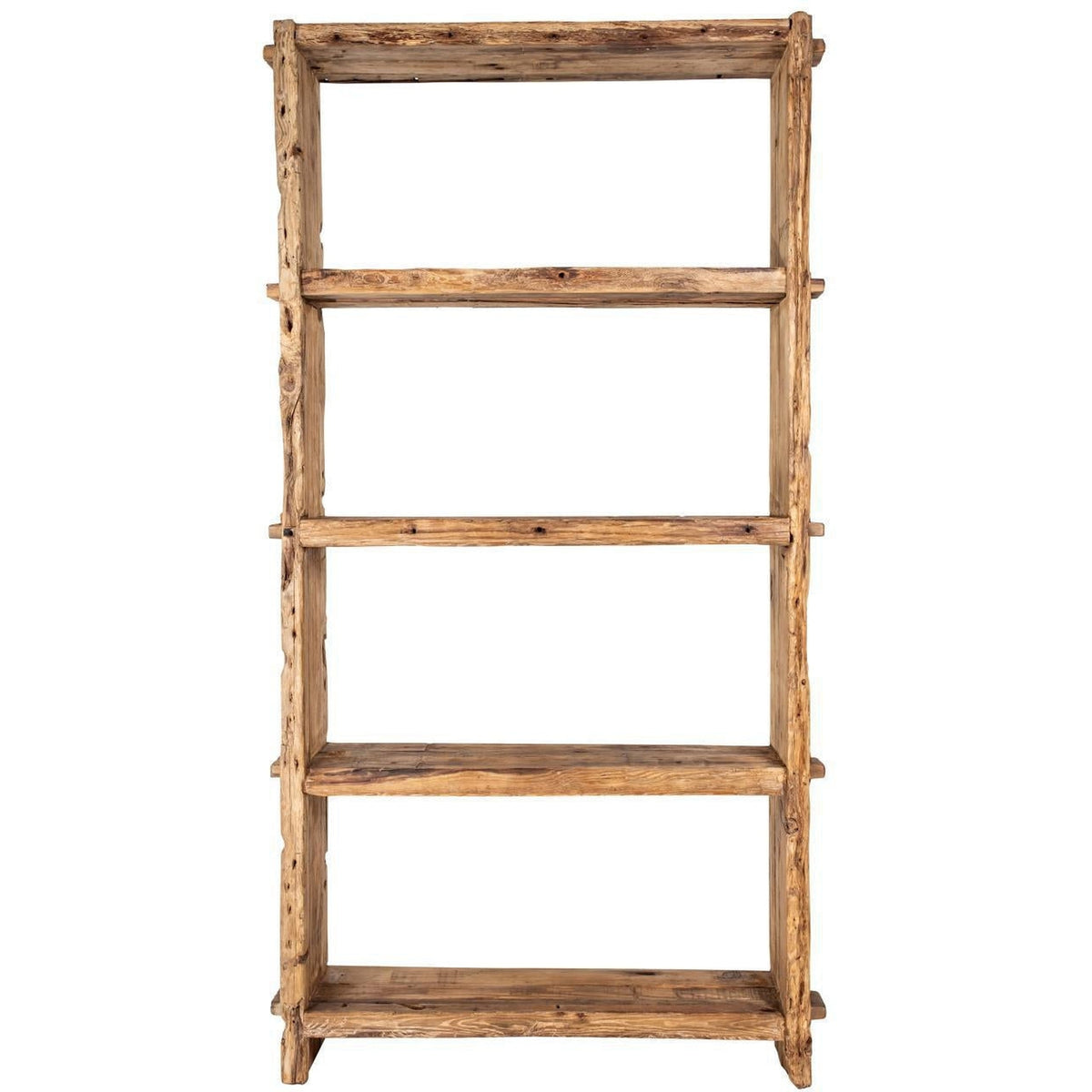 Trunk Etagere Natural Heavily Distressed Wood-Olde Door Company-Blue Hand Home