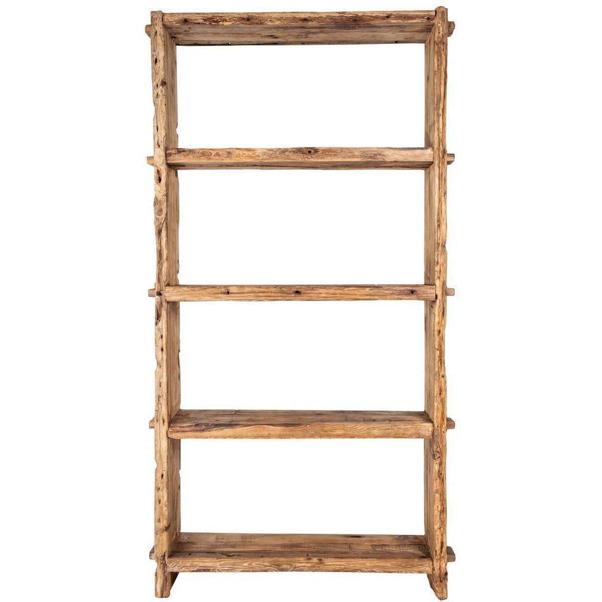 Trunk Etagere Natural Heavily Distressed Wood-Olde Door Company-Blue Hand Home