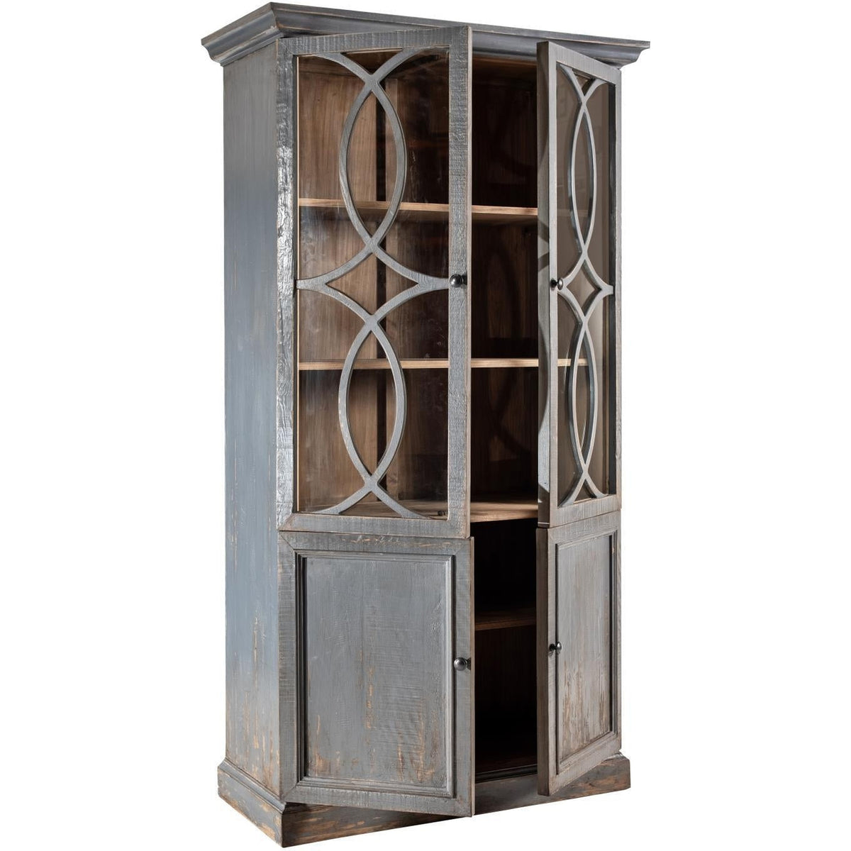 Tiana Tall Cabinet Antique Peppercorn-Olde Door Company-Blue Hand Home