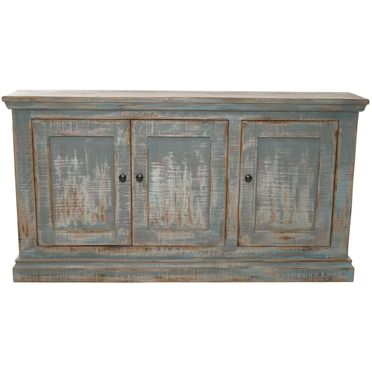 Mimi Shallow Sideboard Antique Grey Blue-Olde Door Company-Blue Hand Home