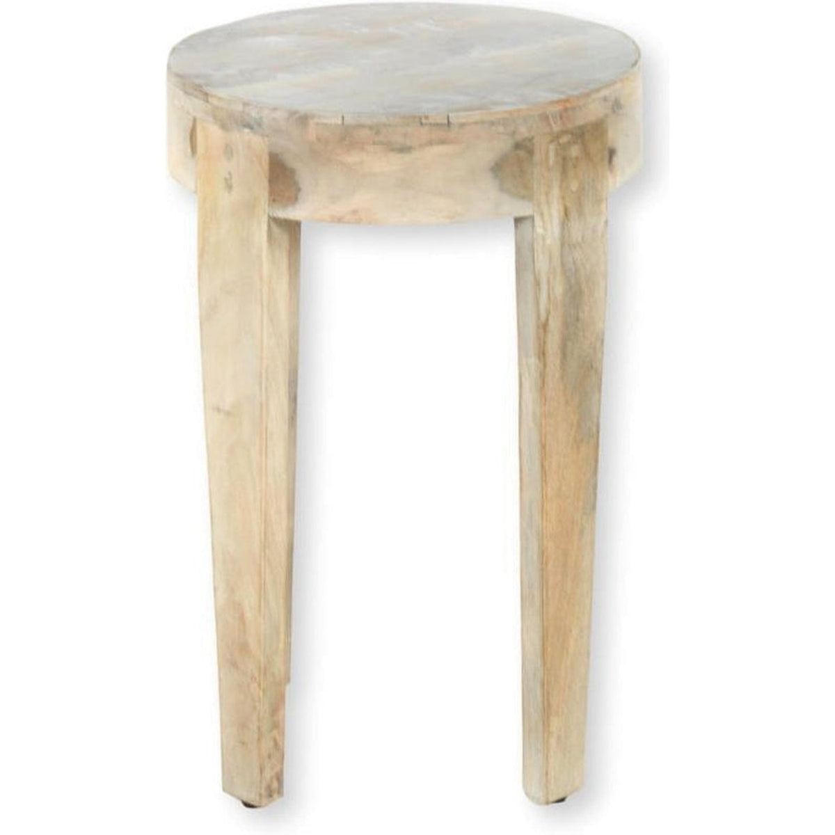 Renew Round Accent Table Vintage Washed-Olde Door Company-Blue Hand Home