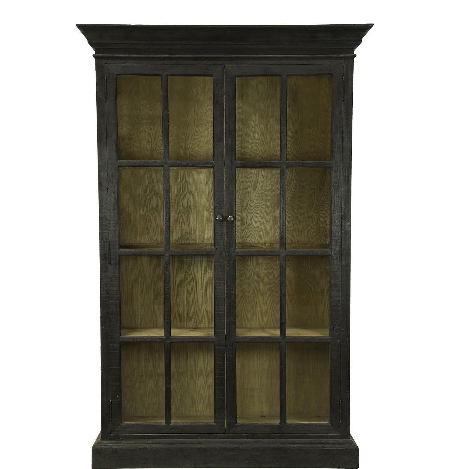 Ebony Library Cabinet Black-Olde Door Company-Blue Hand Home