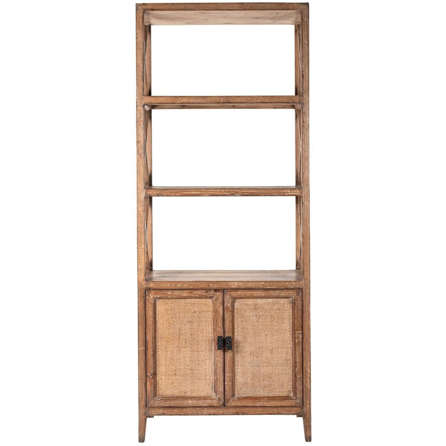 Rogelio Bookcase / Room Divider Antique Natural-Olde Door Company-Blue Hand Home