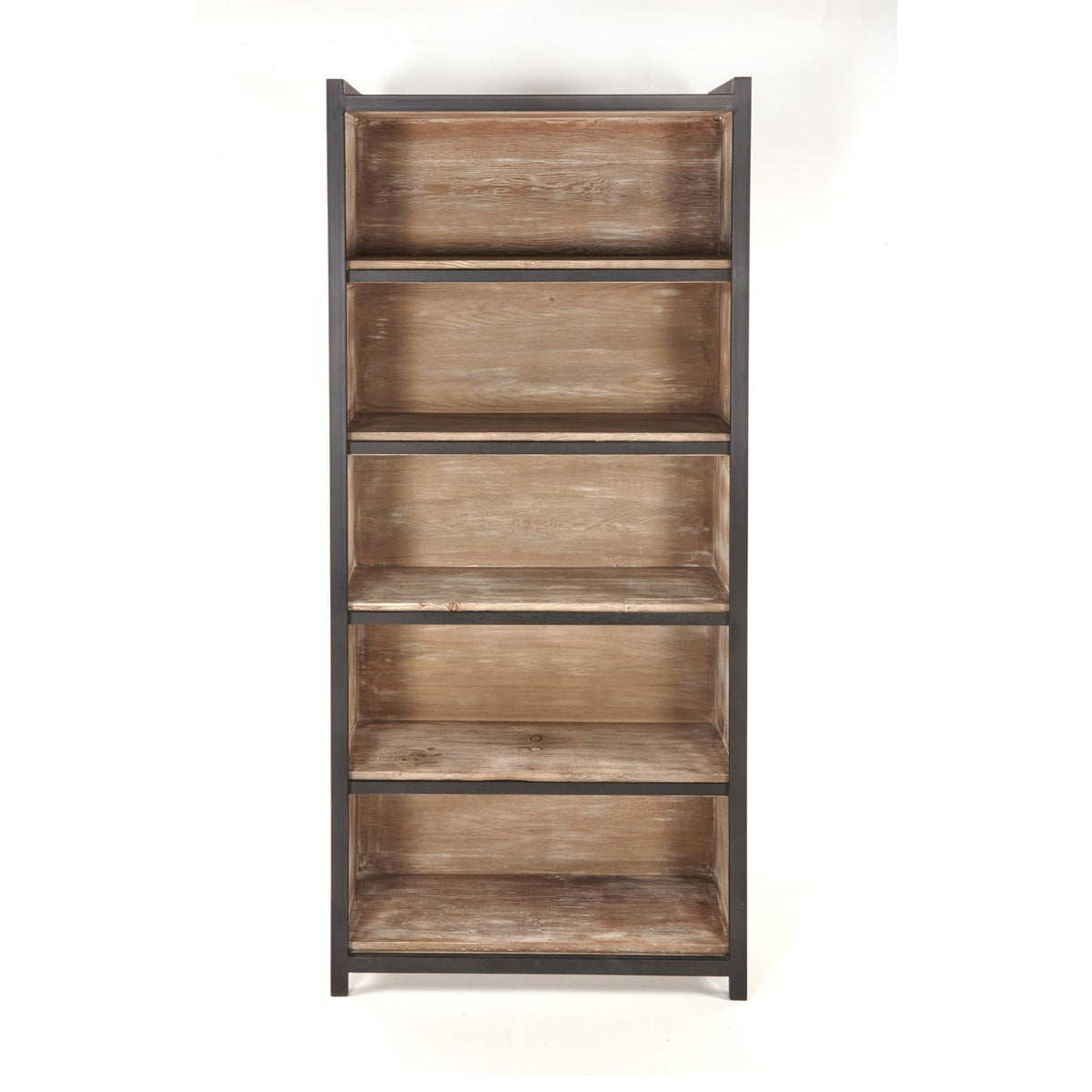 Mary Lou Cube Bookcase With Adjustable Shelves Iron / Grey Wash-Olde Door Company-Blue Hand Home