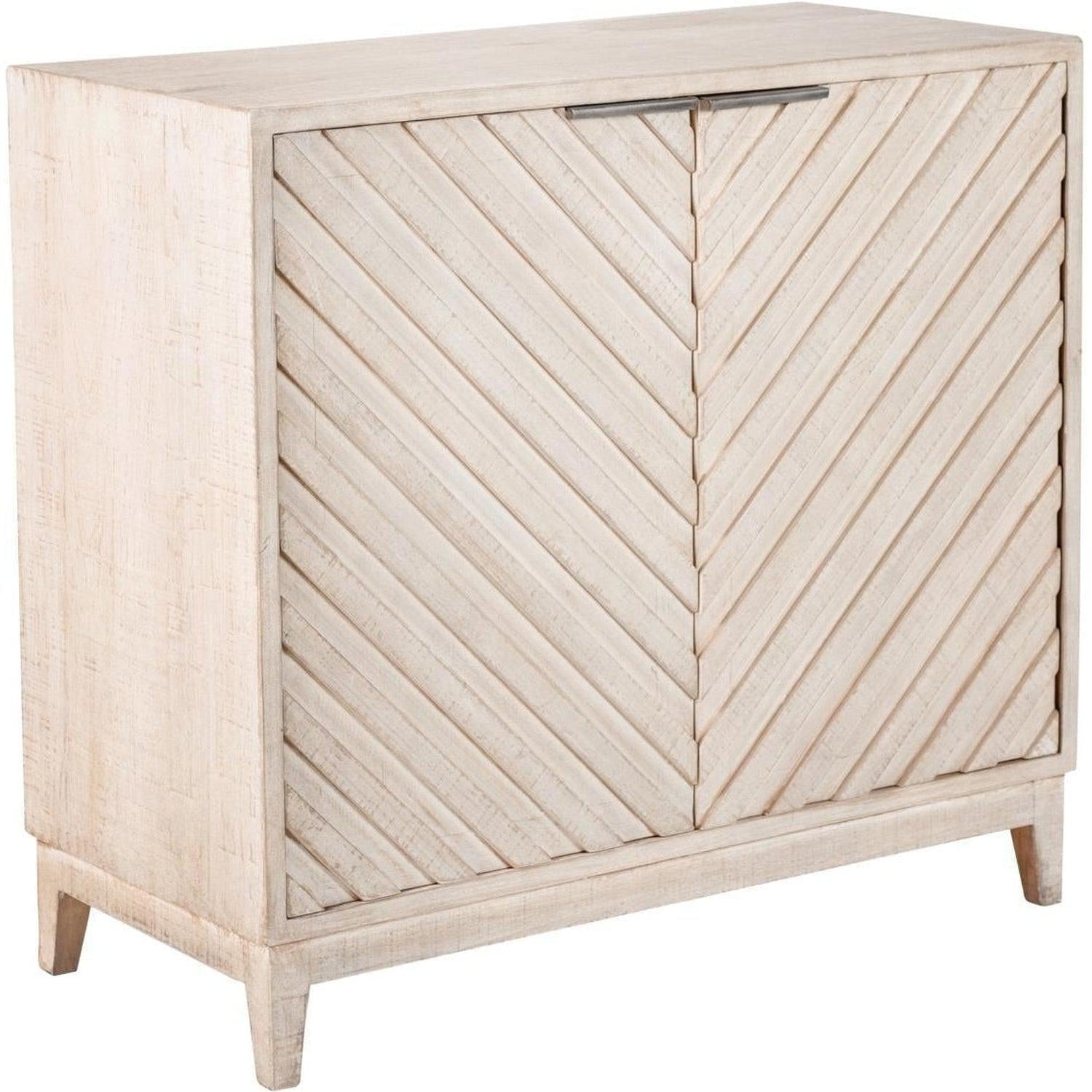 Aurora 2dr Cabinet White Washed-Olde Door Company-Blue Hand Home