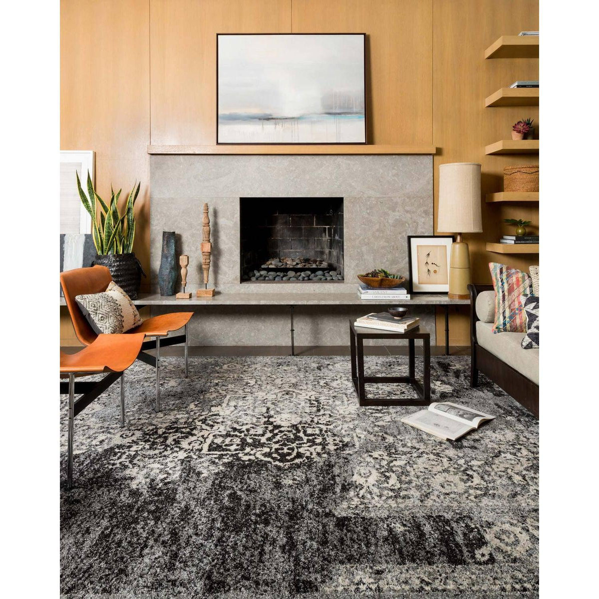 Emory Rugs by Loloi - EB-01 - Black / Ivory-Loloi Rugs-Blue Hand Home