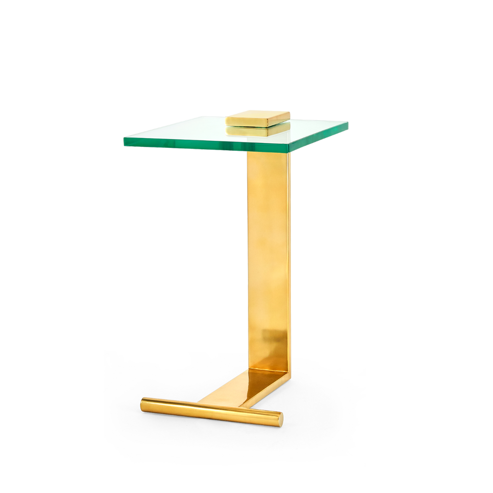 Villa & House - Elle Side Table, Gold-Bungalow 5-Blue Hand Home