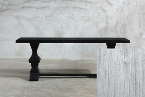 Reclaimed Elm Console – With Rail Leg-Organic Restoration-Blue Hand Home
