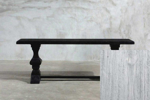 Reclaimed Elm Console – With Rail Leg-Organic Restoration-Blue Hand Home