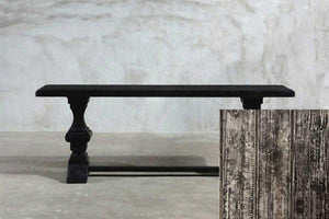 Reclaimed Elm Console – With Rail Leg-Organic Restoration-Blue Hand Home