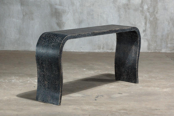 Reclaimed Elm Music Table-console-Organic Restoration-Blue Hand Home
