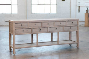 Reeddition Multi Drawer Console-Organic Restoration-Blue Hand Home