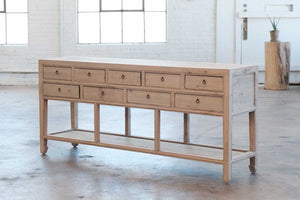 Reeddition Multi Drawer Console-Organic Restoration-Blue Hand Home