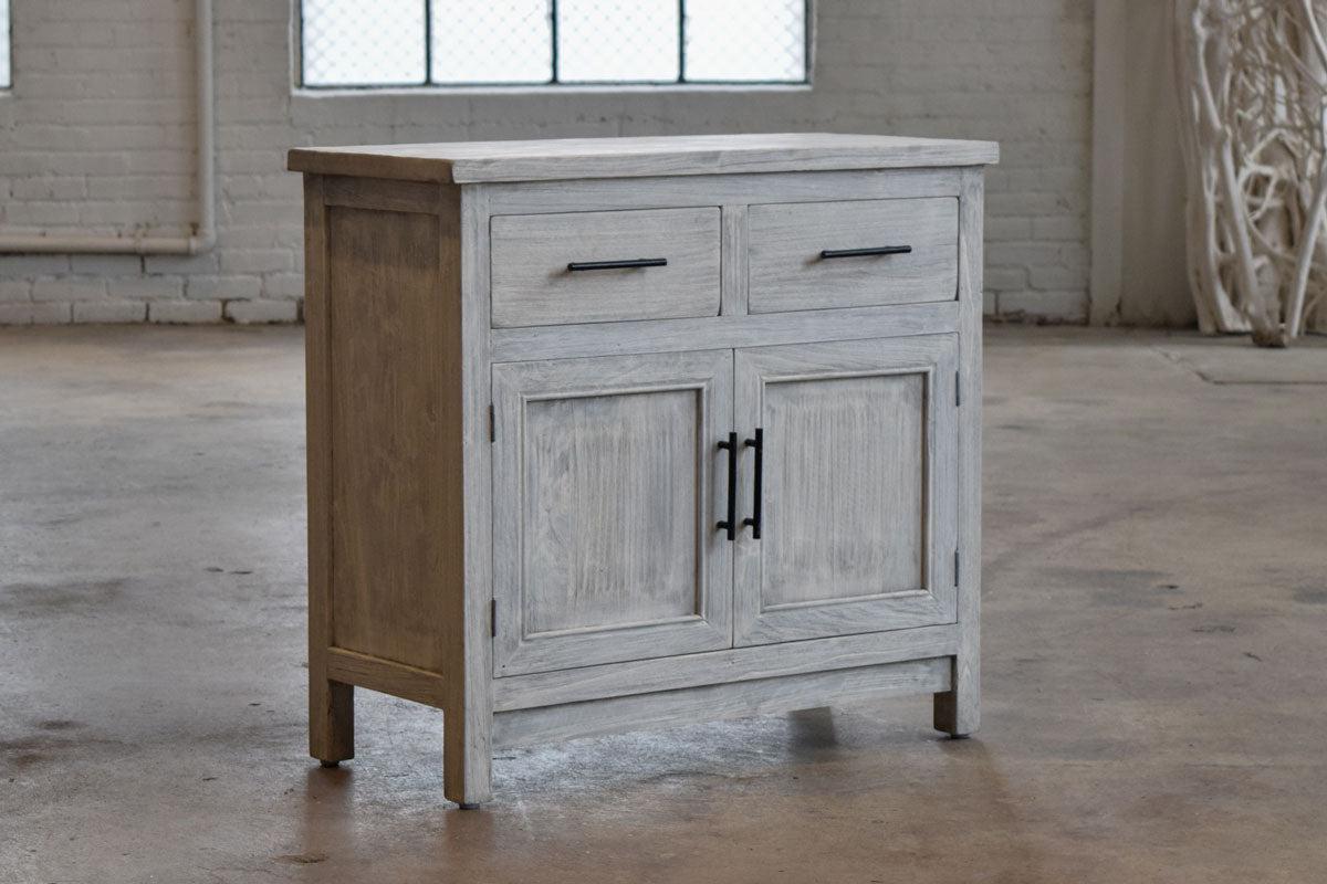 Bedside Cabinet In Reclaimed Wood-Organic Restoration-Blue Hand Home