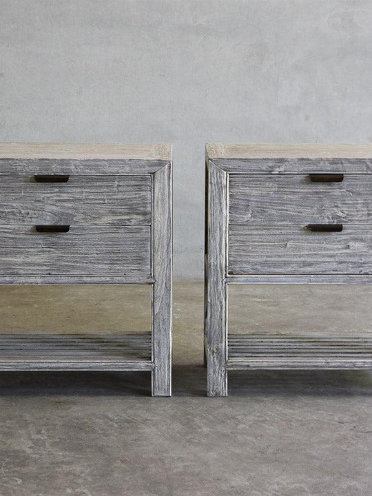 Reclaimed Elm Bedside Cabinet