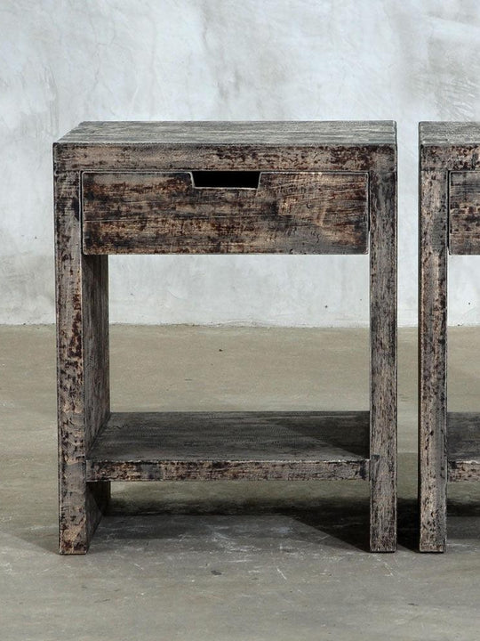 Reclaimed Elm Bedside Cabinet