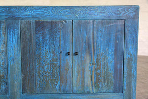 Weathered Blue Gansu Buffet-Organic Restoration-Blue Hand Home