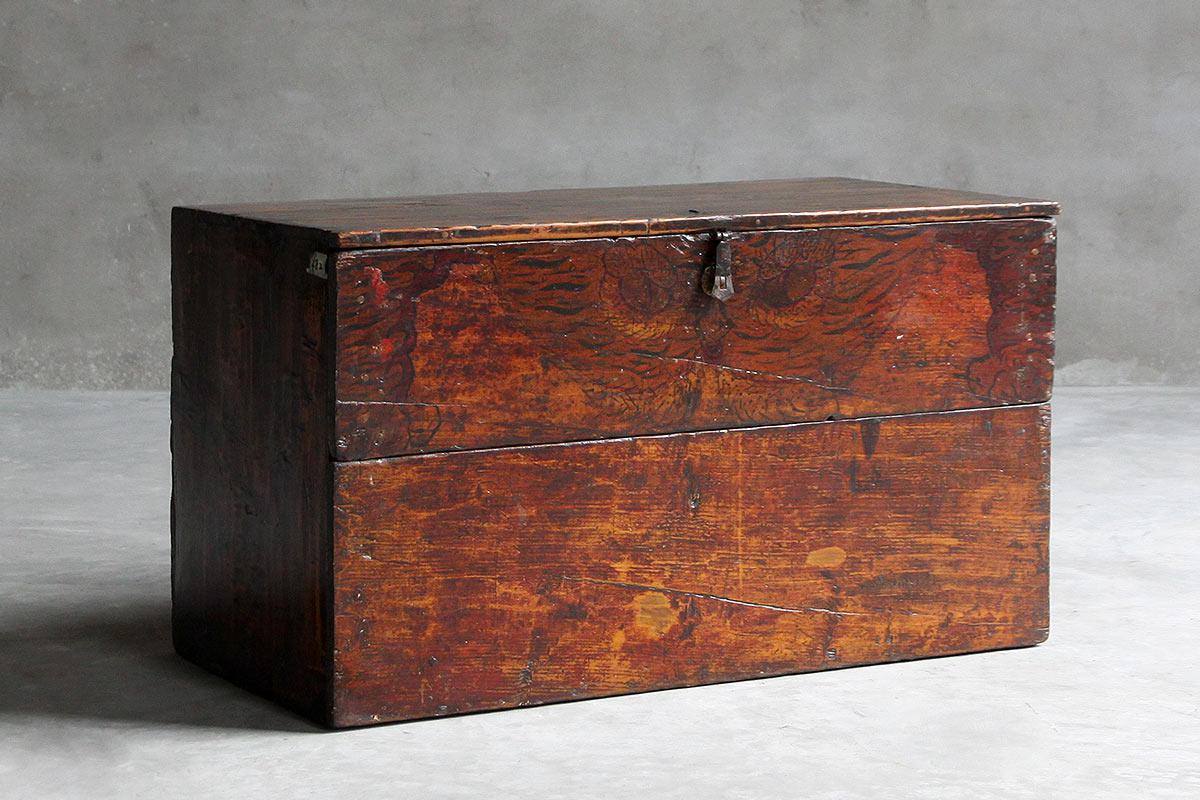 Antique Trunk-Organic Restoration-Blue Hand Home