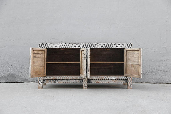 Painted Buffet-Organic Restoration-Blue Hand Home