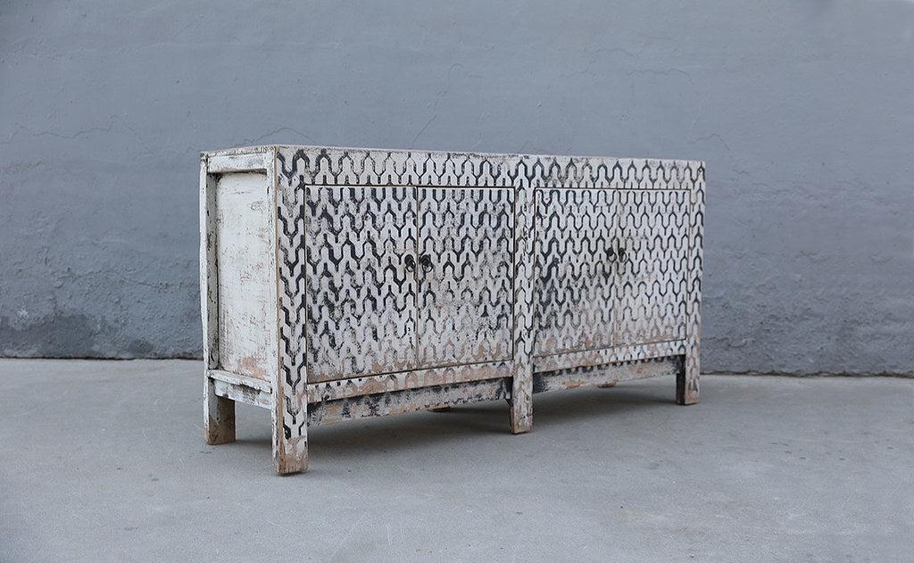 Painted Buffet-Organic Restoration-Blue Hand Home