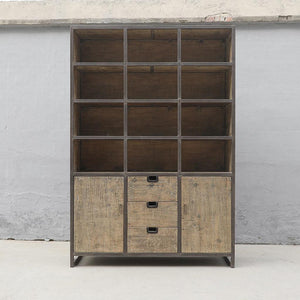 Metal And Wood Cabinet-Organic Restoration-Blue Hand Home