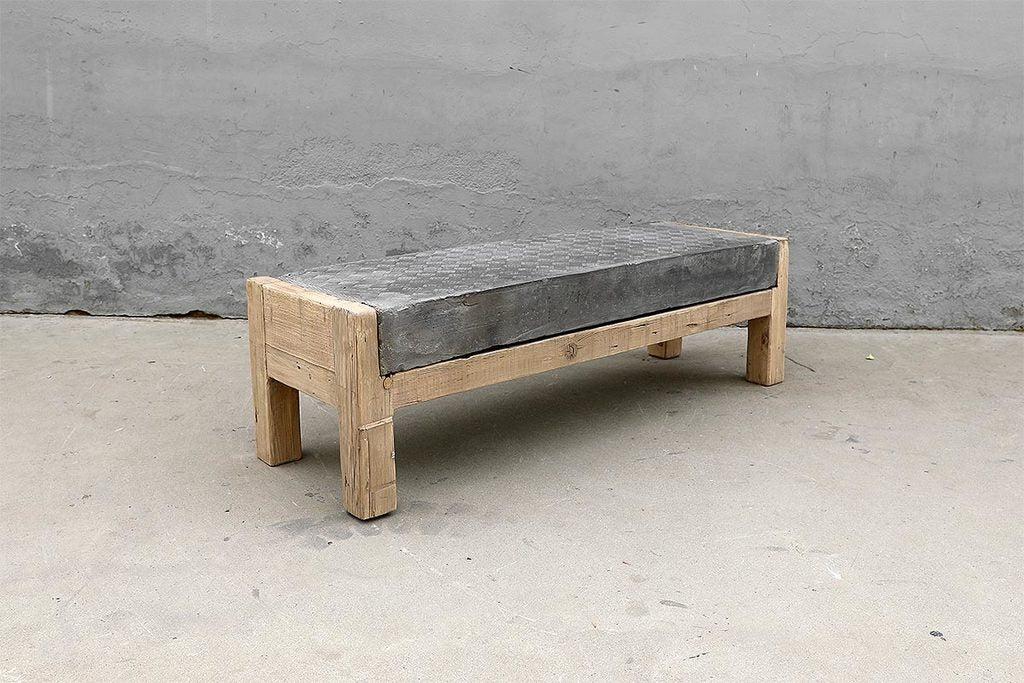 Antique Brick Tabletop On A Natural Pine Base-Organic Restoration-Blue Hand Home