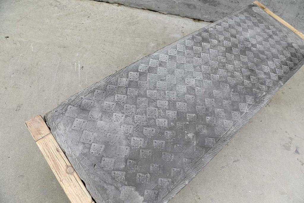 Antique Brick Tabletop On A Natural Pine Base-Organic Restoration-Blue Hand Home