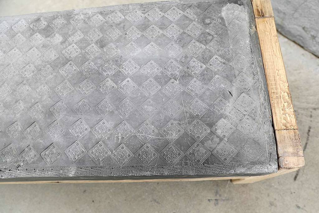 Antique Brick Tabletop On A Natural Pine Base-Organic Restoration-Blue Hand Home