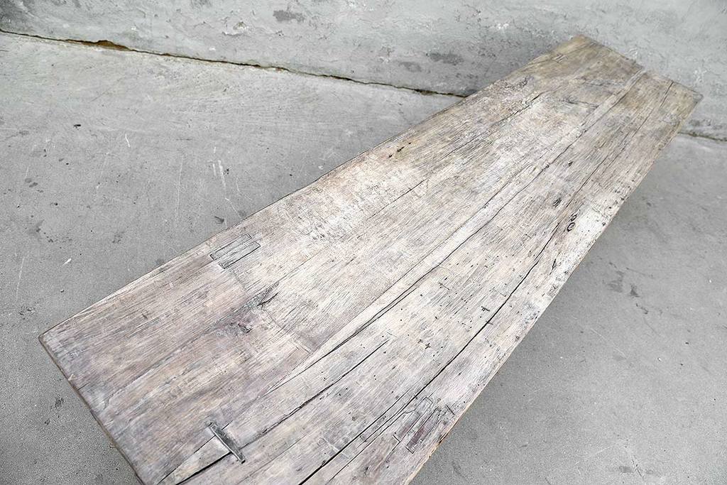 Antique, Natural Walnut Bench-Organic Restoration-Blue Hand Home