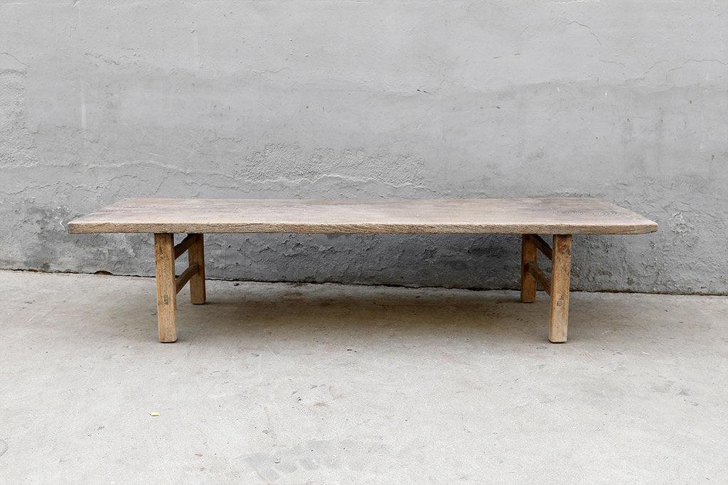 Antique, Natural Elm Coffee Table-Organic Restoration-Blue Hand Home