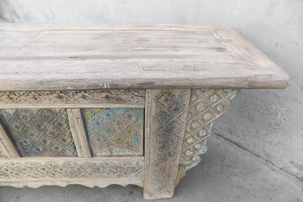 Hand Carved Cabinet-Organic Restoration-Blue Hand Home