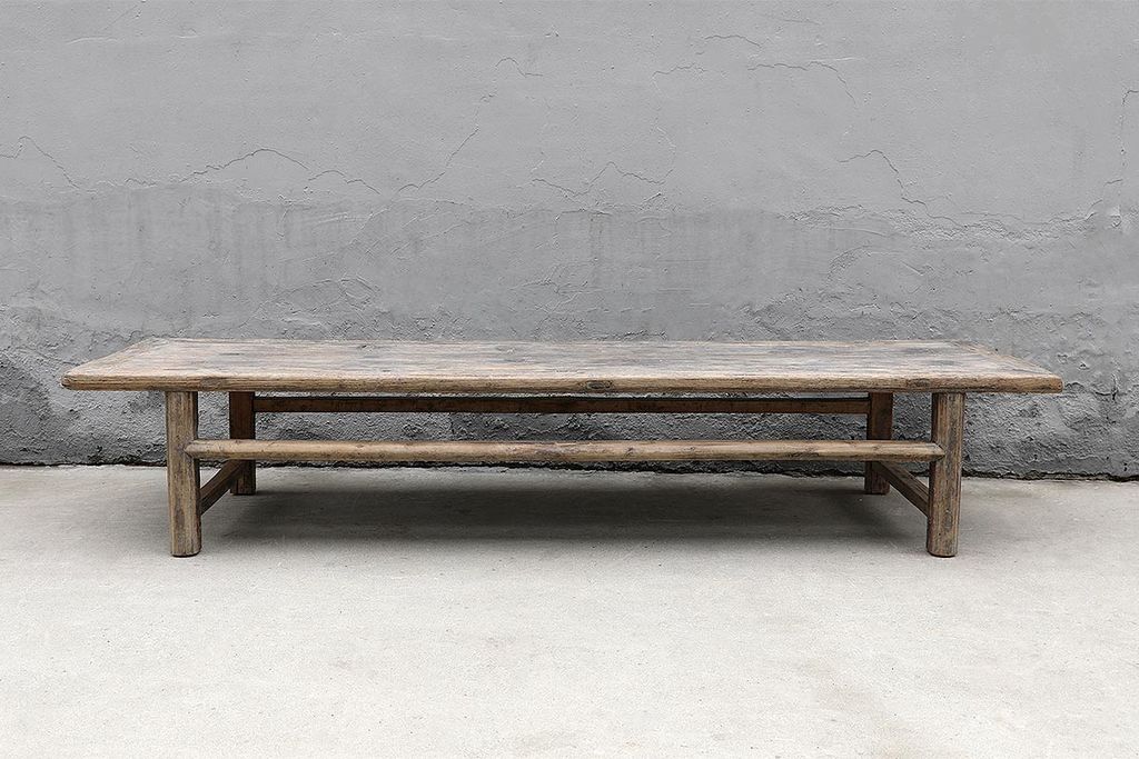 Salvaged Elm Coffee Table-Organic Restoration-Blue Hand Home