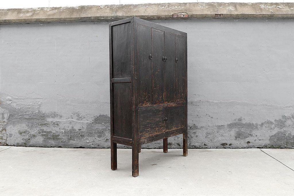 Black Painted Tall Cabinet-Organic Restoration-Blue Hand Home