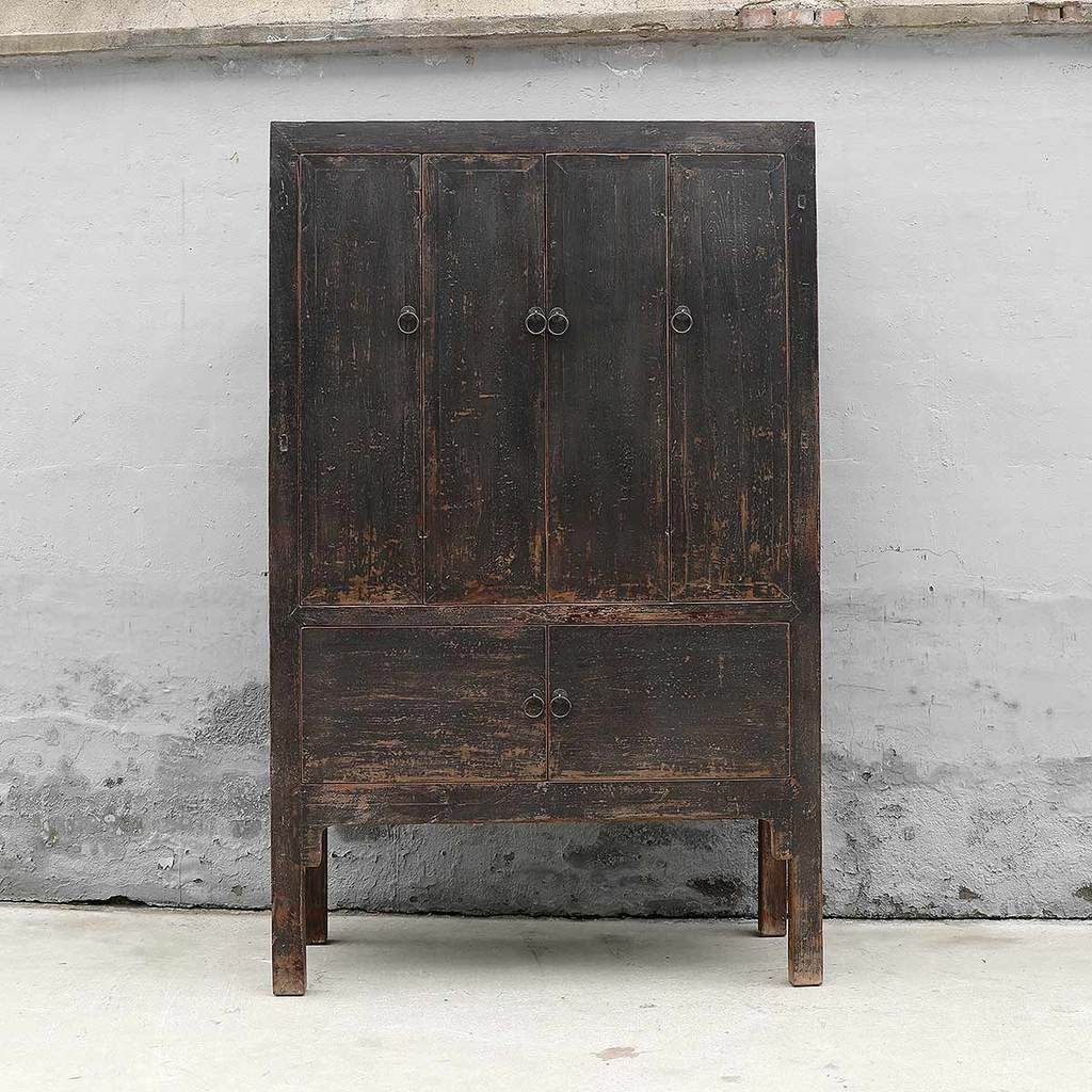 Black Painted Tall Cabinet-Organic Restoration-Blue Hand Home