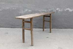 Primitive Antique Console-Organic Restoration-Blue Hand Home