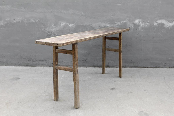 Primitive Antique Console-Organic Restoration-Blue Hand Home