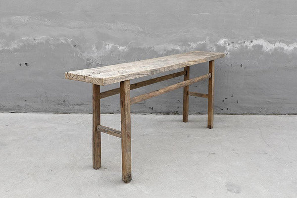 Primitive Antique Console-Organic Restoration-Blue Hand Home