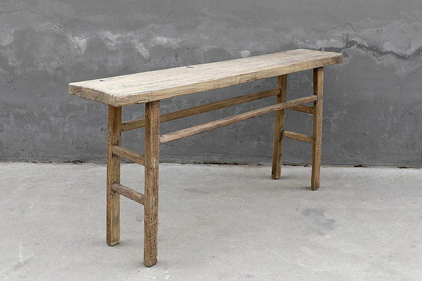 Primitive Antique Console-Organic Restoration-Blue Hand Home