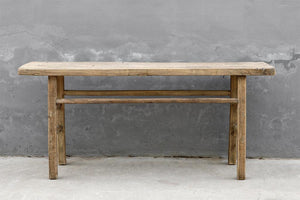 Primitive Antique Console-Organic Restoration-Blue Hand Home