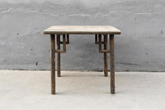Antique Square Table-Organic Restoration-Blue Hand Home