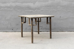 Antique Square Table-Organic Restoration-Blue Hand Home
