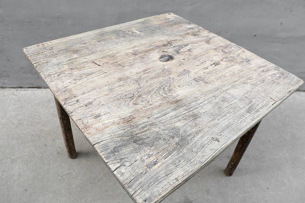 Antique Square Table-Organic Restoration-Blue Hand Home