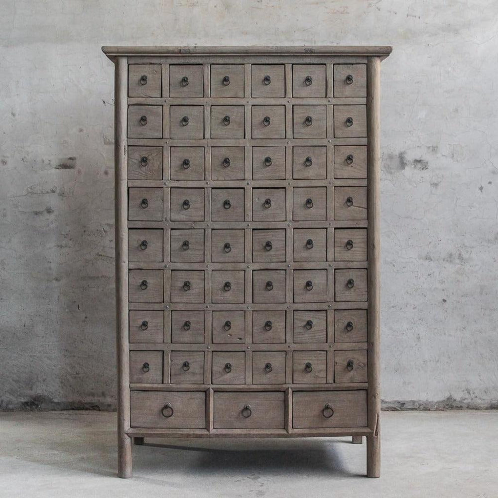 Antique Asian Apothecary Chest-Organic Restoration-Blue Hand Home