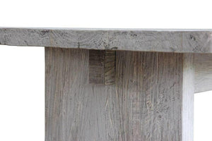 Reclaimed Elm Dining Table - Solid Leg-Organic Restoration-Blue Hand Home