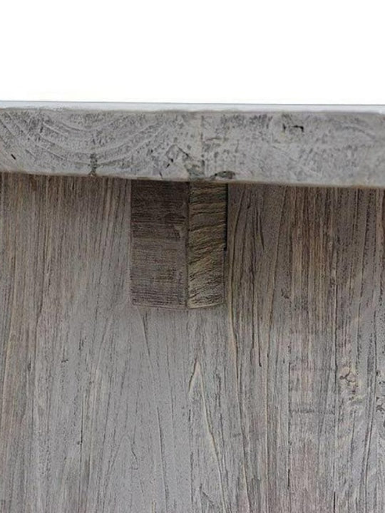 Reclaimed Elm Dining Table - Solid Leg
