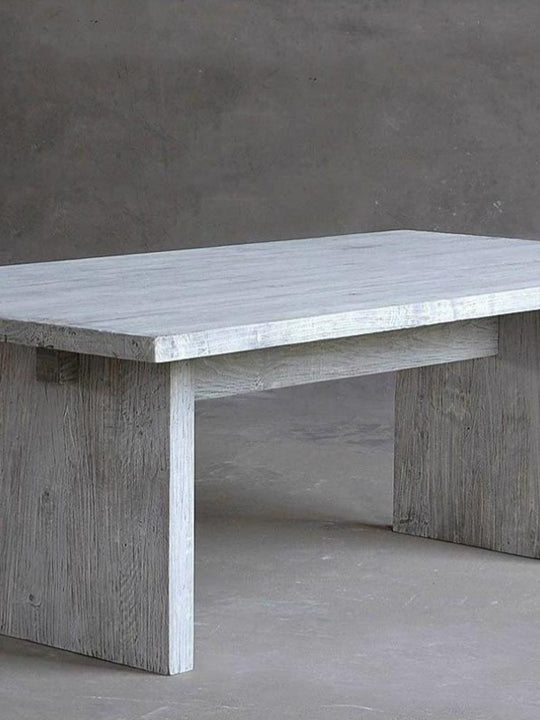 Reclaimed Elm Dining Table - Solid Leg