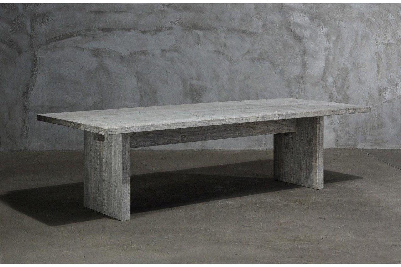 Reclaimed Elm Large Dining Table - Solid Leg-Organic Restoration-Blue Hand Home